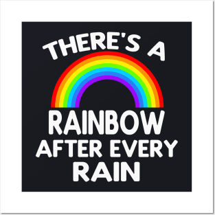 Motivational Quote Rainbow after Rain Posters and Art